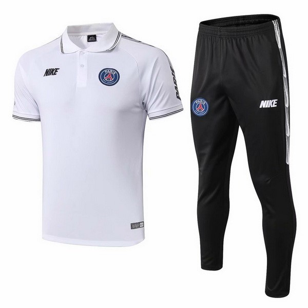 Polo Ensemble Complet Paris Saint Germain 2019-20 Blanc